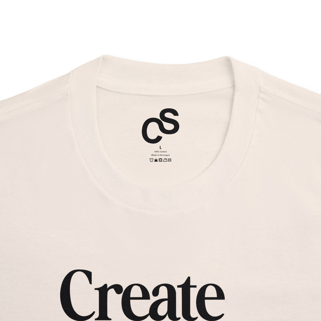Sam Schwartz Creations "Create Something They Can't Ignore" Tee, Graphic T‑Shirt