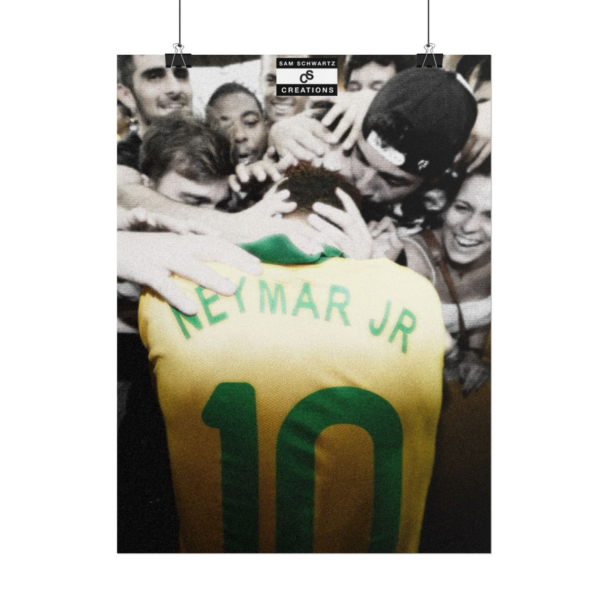 The People’s Number 10 Poster | Neymar Jr Brazil Football Wall Art