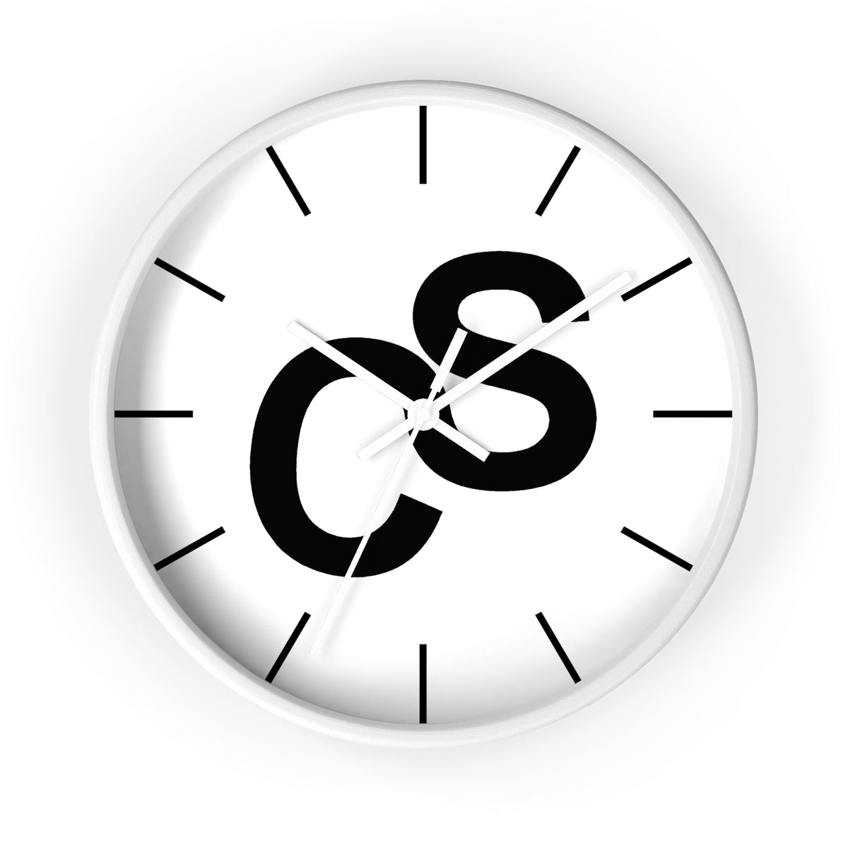 Sam Schwartz Creations Wall Clock — Bold SSC Initials Modern Clock