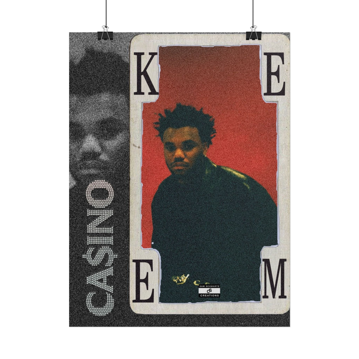 Casino Card Poster | Music Artist Playing Card Wall Art