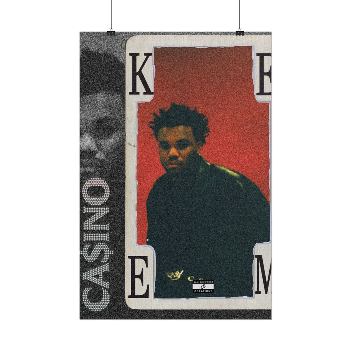 Casino Card Poster | Music Artist Playing Card Wall Art