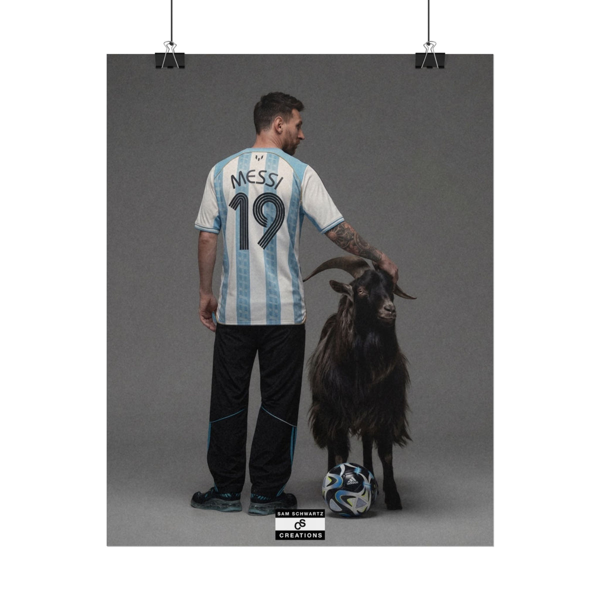 The GOAT Standard Poster | Lionel Messi Football Wall Art