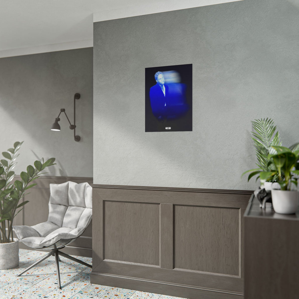 Blue Motion Poster | Contemporary Music Wall Art