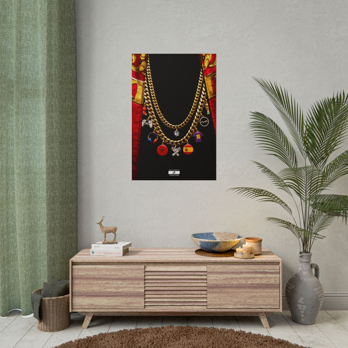 Culture in Gold Poster | Football, Music and Morocco-Spain Wall Art