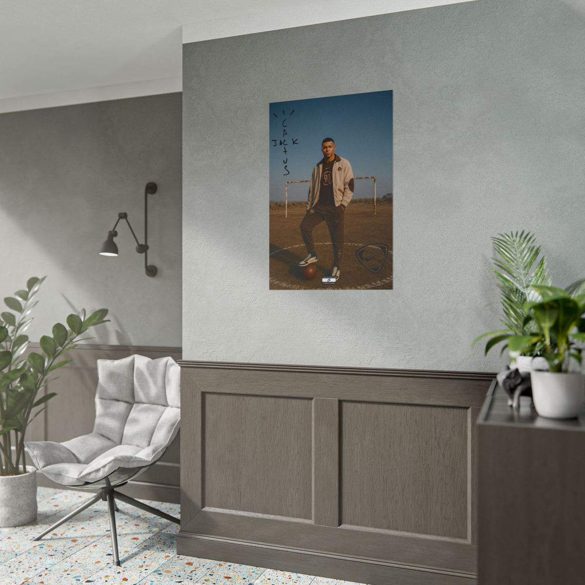 Cactus Jack 90 Poster | Kylian Mbappé Football Wall Art