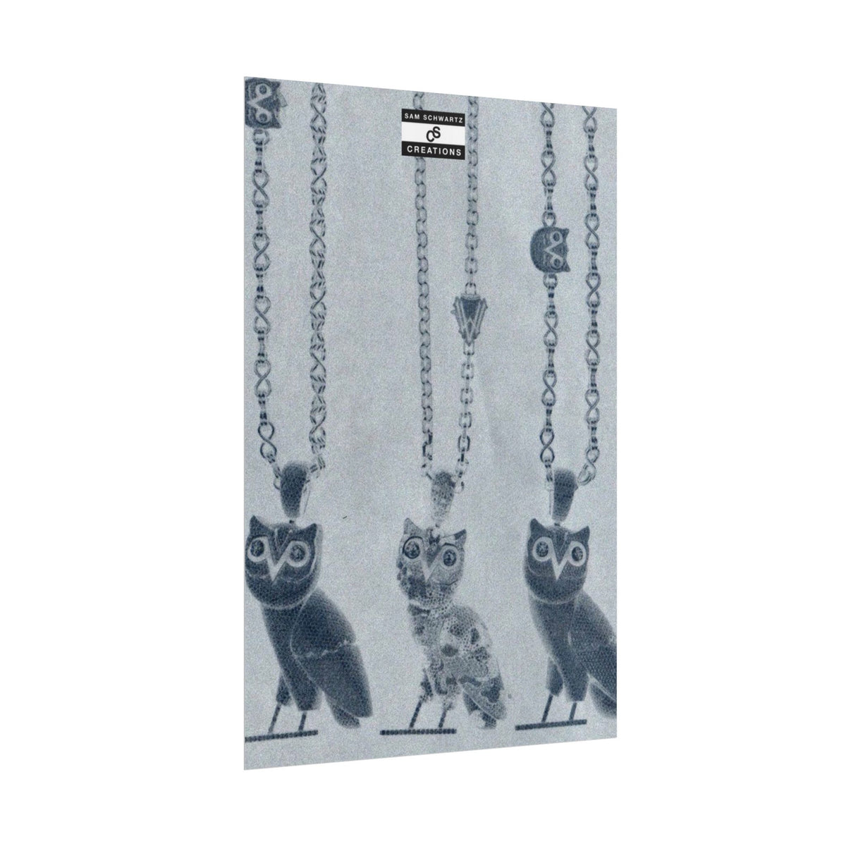 OVO Iced Out Chain Poster | Owl Pendant Hip-Hop Wall Art