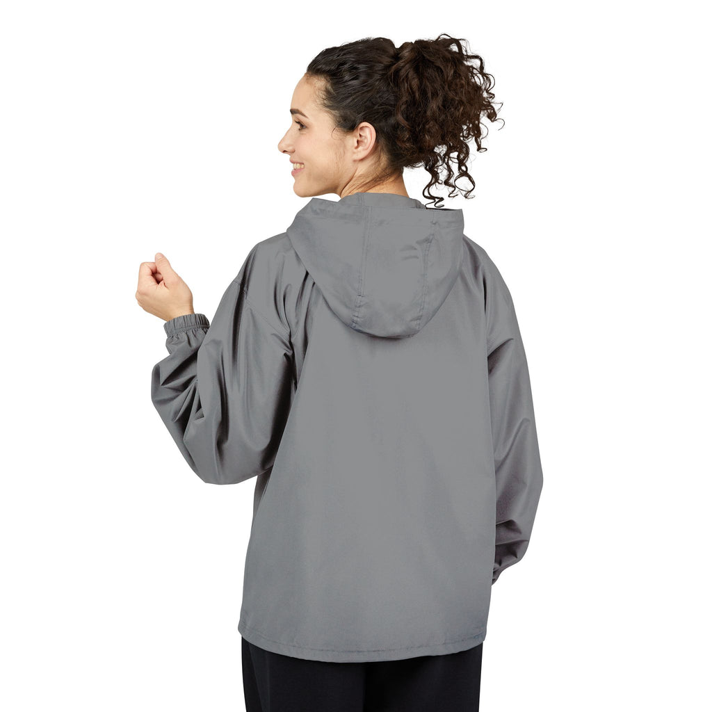 Sam Schwartz Creations x Champion Packable Anorak Jacket with Embroidered Chest Logo – Lightweight Windbreaker