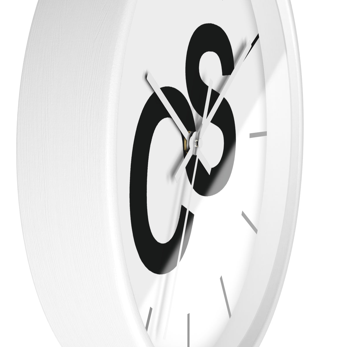 Sam Schwartz Creations Wall Clock — Bold SSC Initials Modern Clock