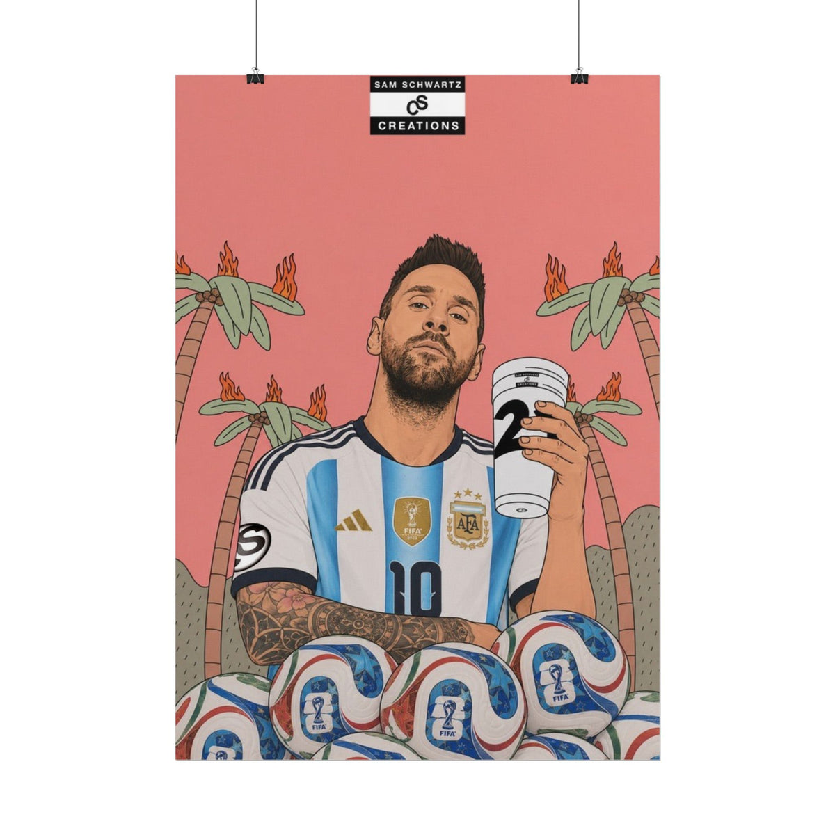 Fuel for Greatness Poster | Lionel Messi World Cup Football Wall Art
