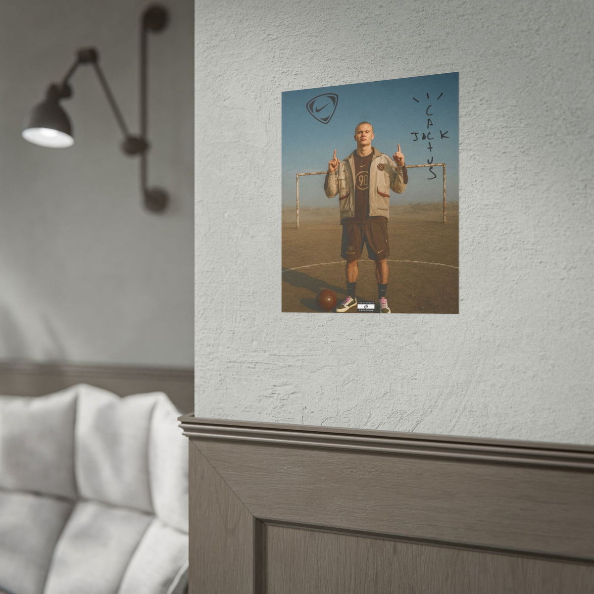 Cactus Jack 90 Poster | Erling Haaland Football Wall Art