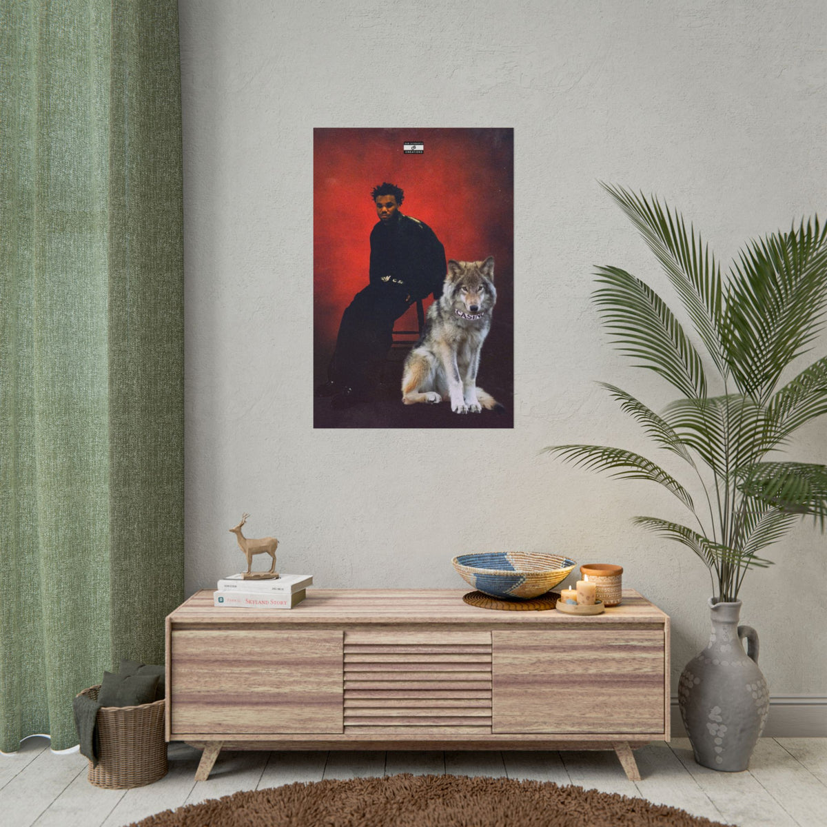 Casino Wolf Poster | Music Baby Keem and Wolf Wall Art
