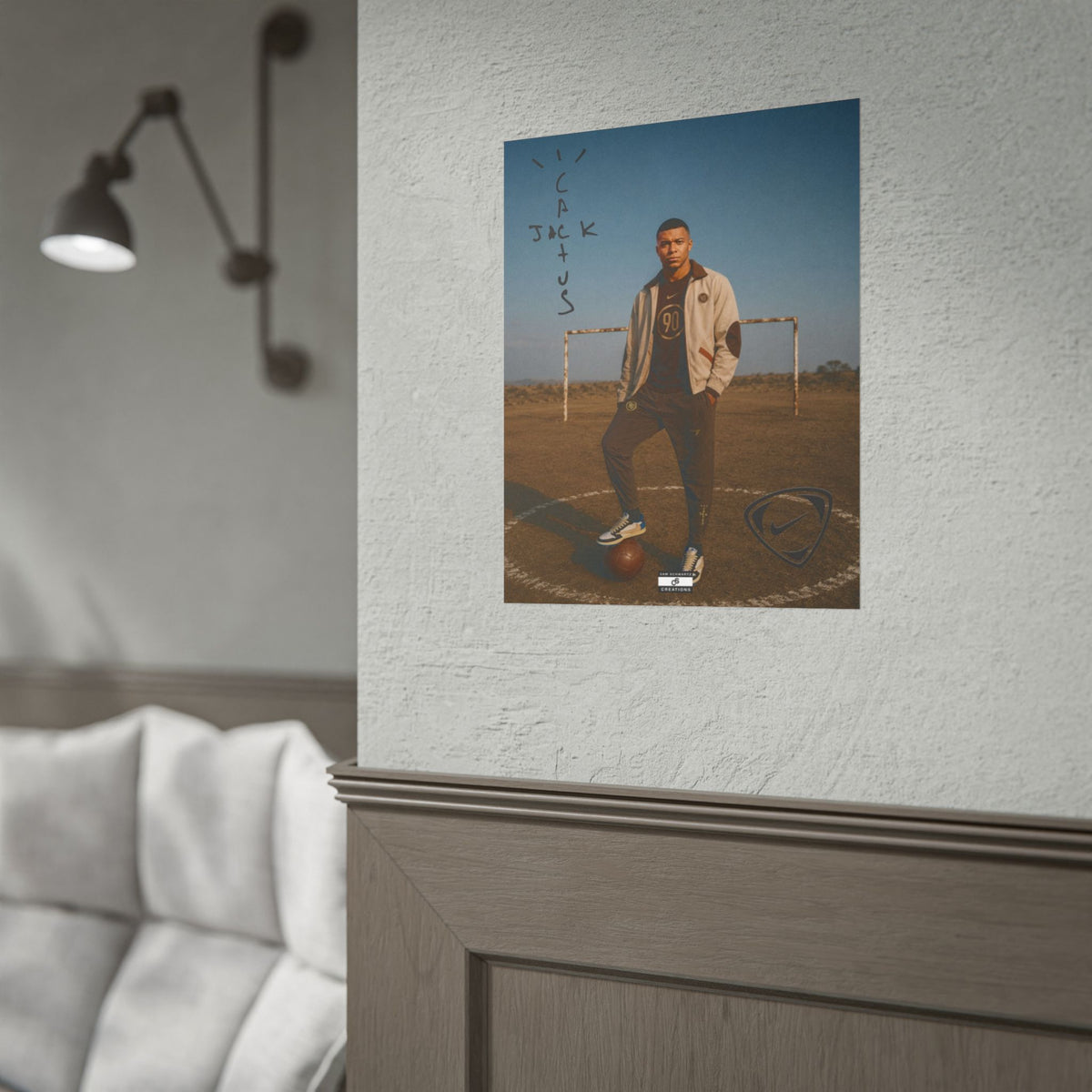 Cactus Jack 90 Poster | Kylian Mbappé Football Wall Art