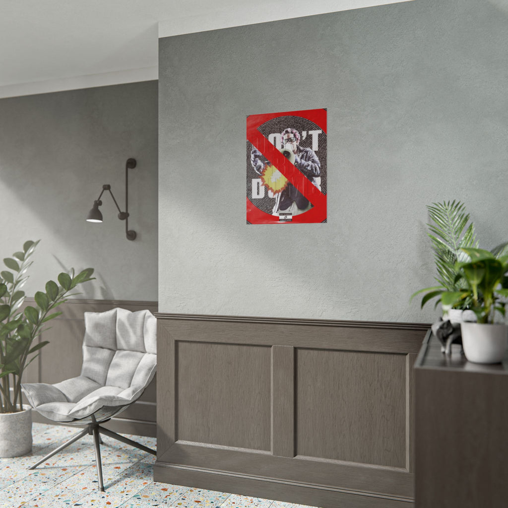 Don't Be Dumb Poster | Megaphone Music Collage Wall Art