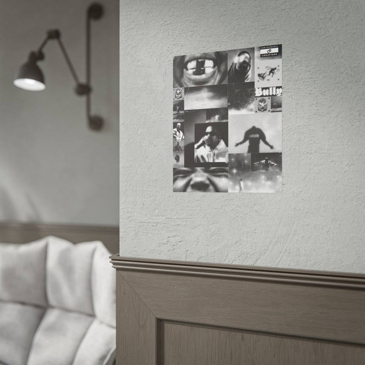 Bully Archive Poster | Experimental Kanye West Music Collage Wall Art