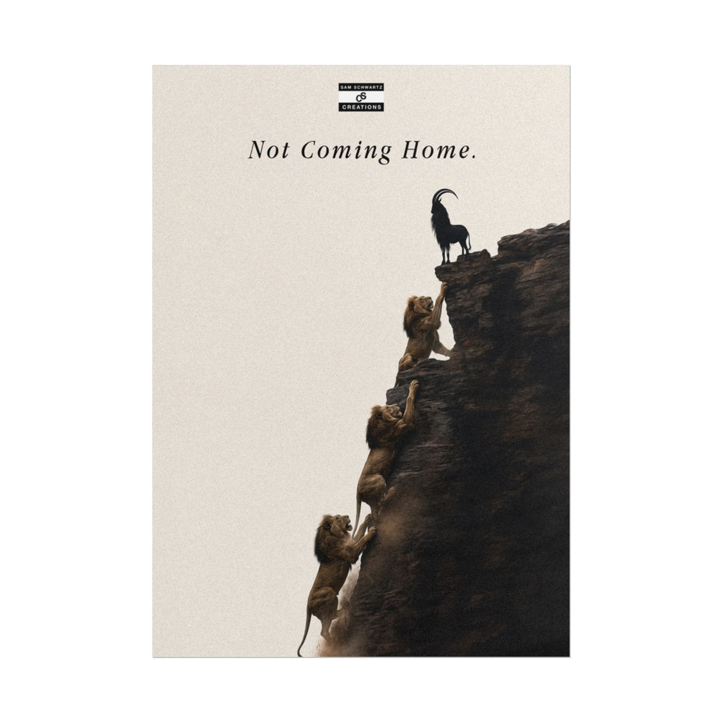 Not Coming Home Poster | England Football Lion and GOAT Wall Art