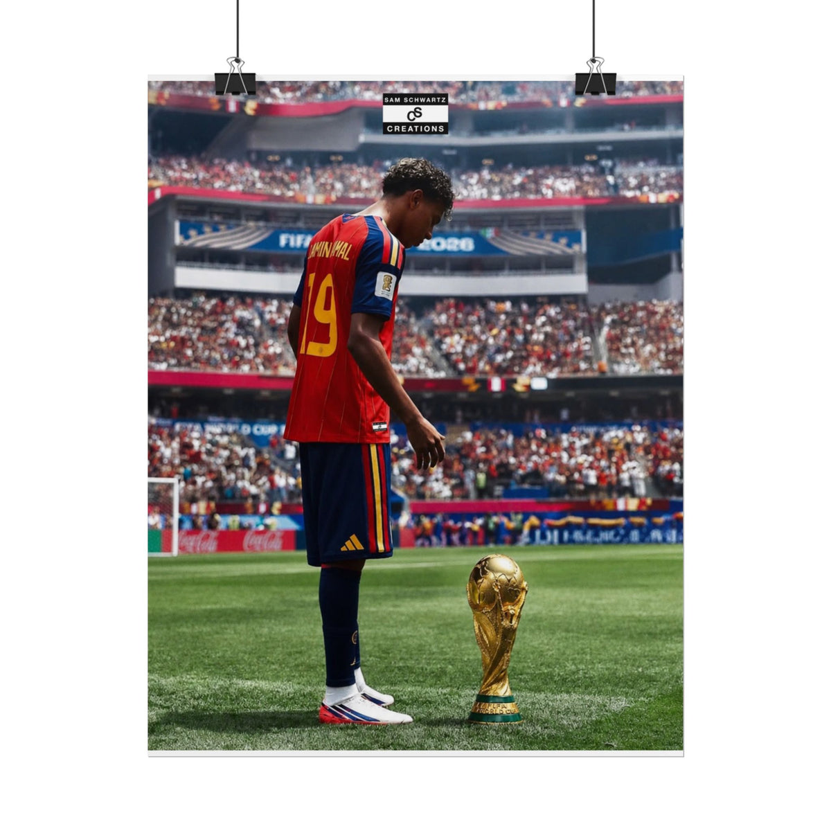 The Golden Dream Poster | Lamine Yamal Spain Football Wall Art