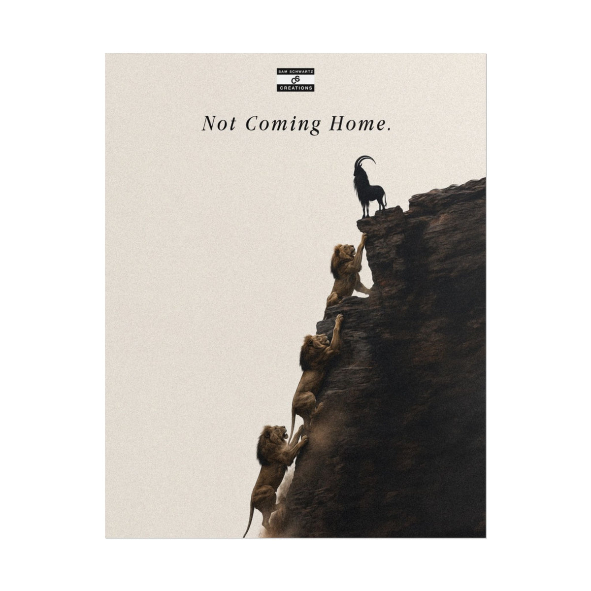 Not Coming Home Poster | England Football Lion and GOAT Wall Art