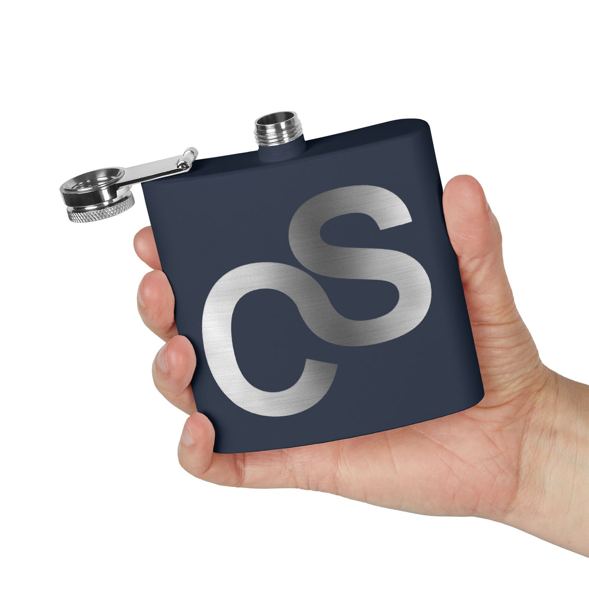 Sam Schwartz Creations Stainless Steel Flask — Brushed Metal Sam Schwartz Creations, 6 oz