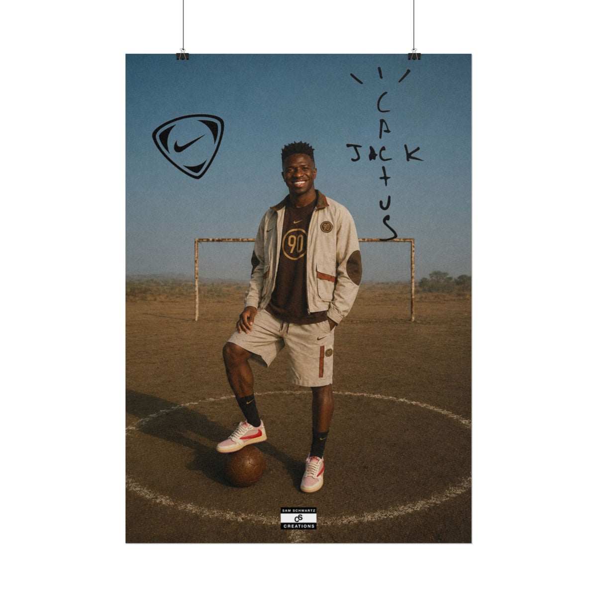 Cactus Jack 90 Poster | Vinícius Jr Football Wall Art
