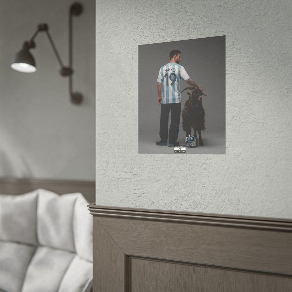 The GOAT Standard Poster | Lionel Messi Football Wall Art