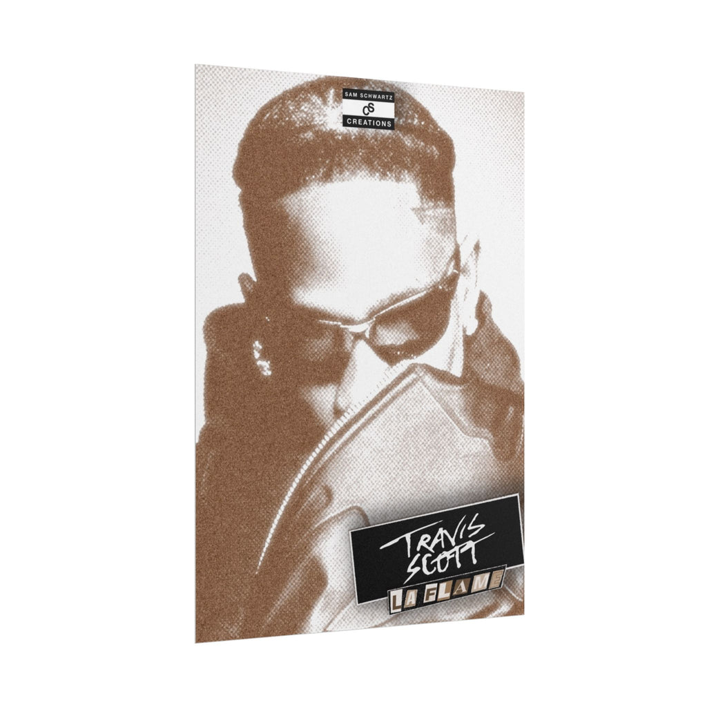 La Flame Poster | Travis Scott Hip-Hop Wall Art