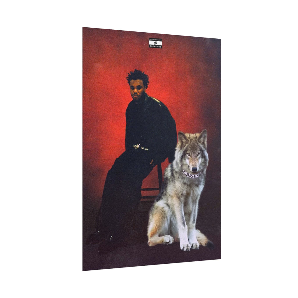 Casino Wolf Poster | Music Baby Keem and Wolf Wall Art