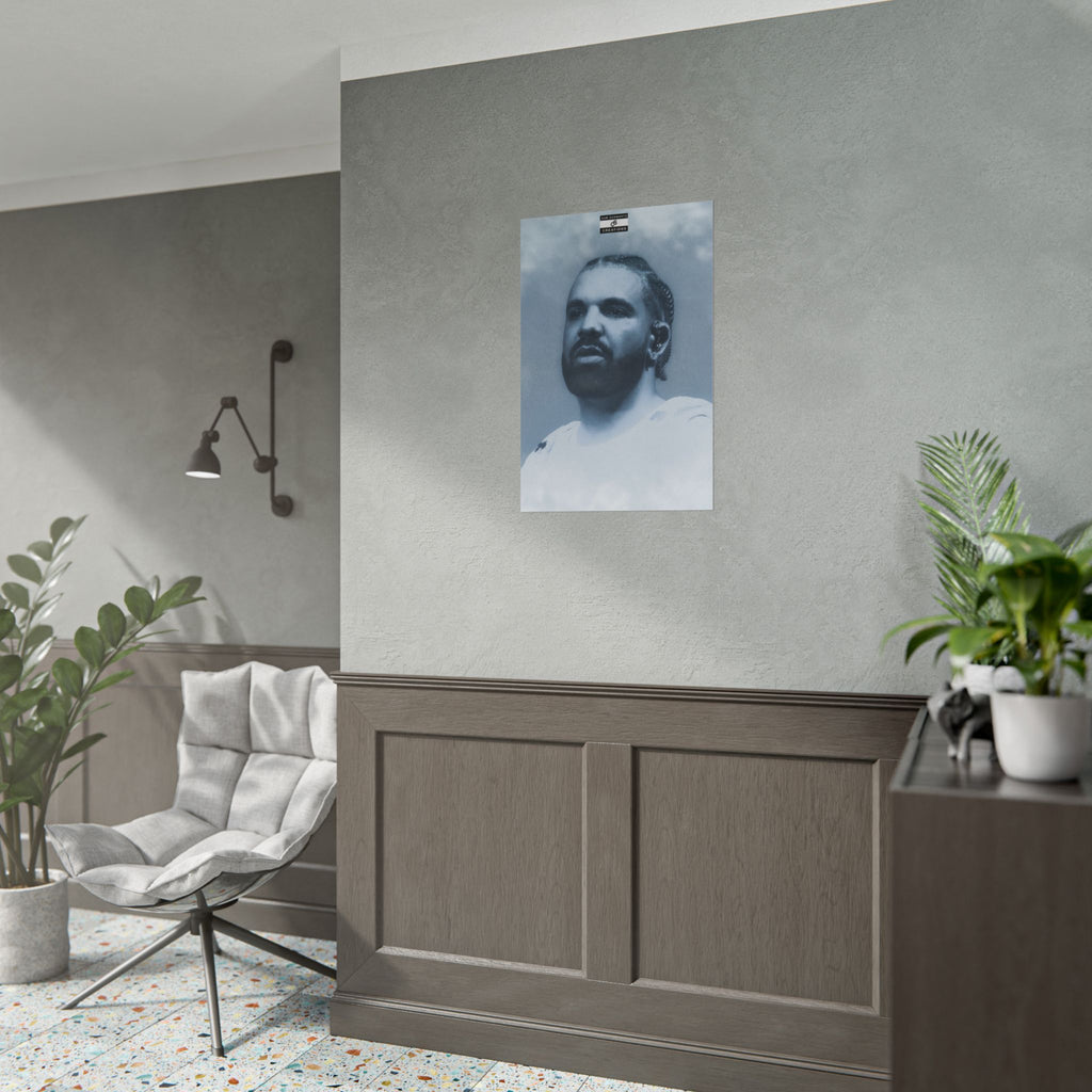 Blue Haze Poster | Drake Music Portrait Wall Art