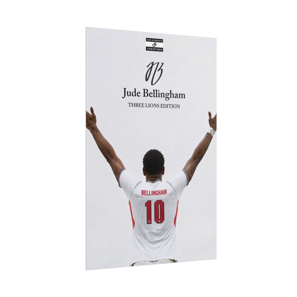 Three Lions Edition Poster | Jude Bellingham England Football Wall Art