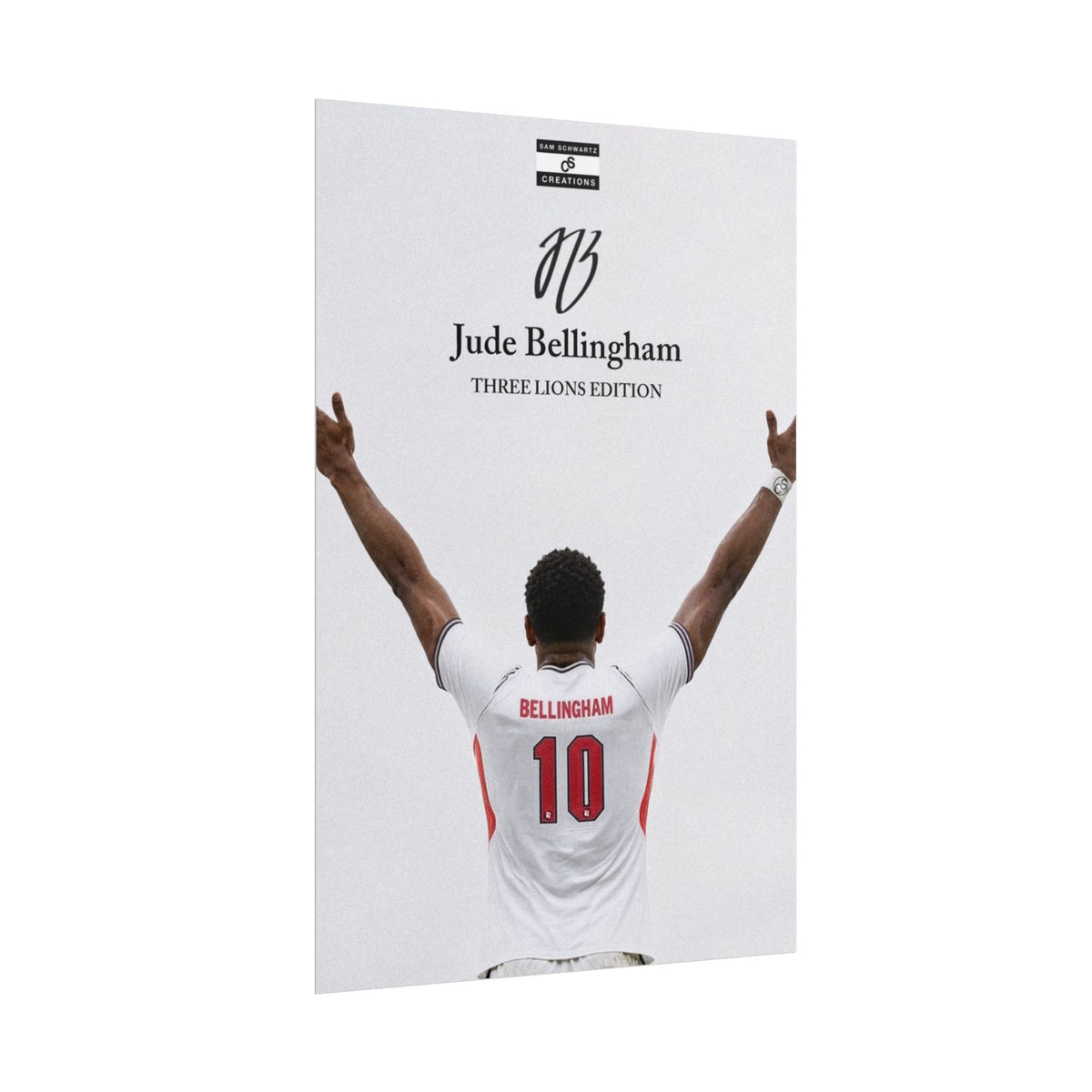 Three Lions Edition Poster | Jude Bellingham England Football Wall Art