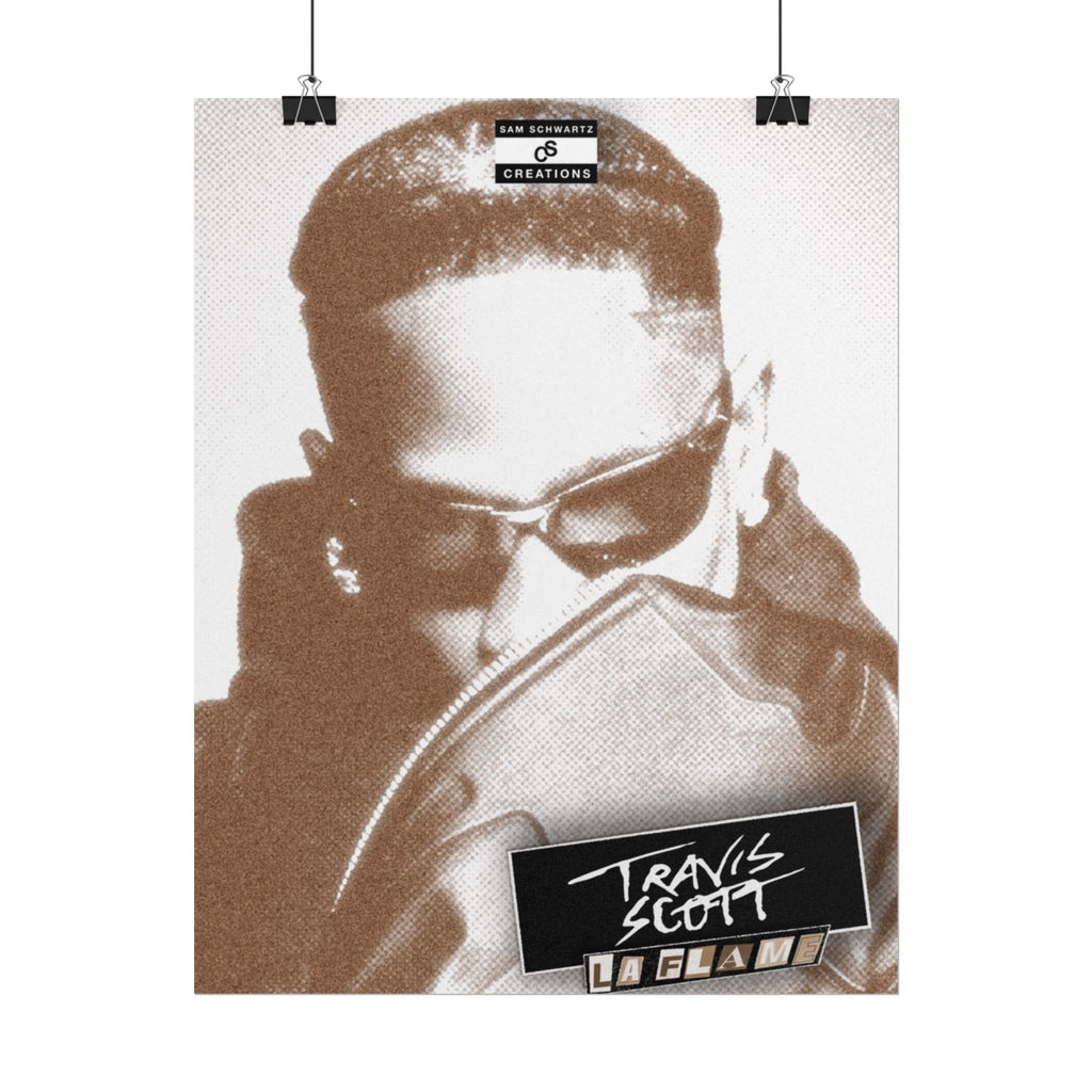 La Flame Poster | Travis Scott Hip-Hop Wall Art