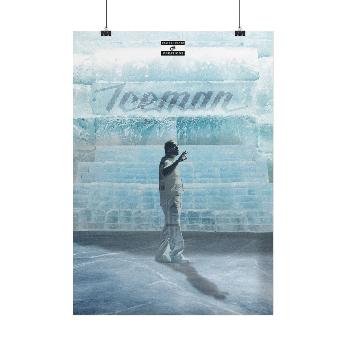 Cold Blooded Poster | Football Player Ice Chamber Wall Art