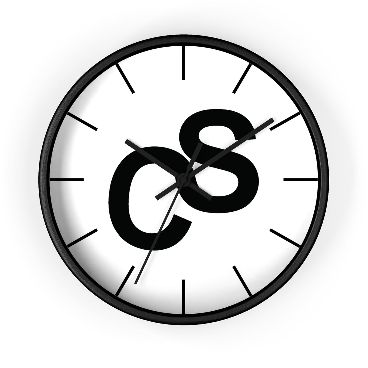 Sam Schwartz Creations Wall Clock — Bold SSC Initials Modern Clock