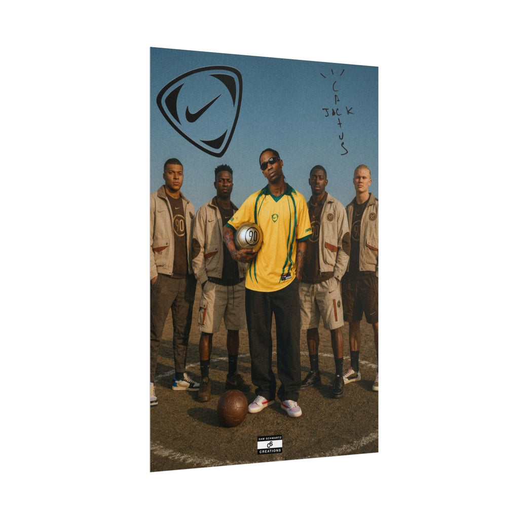 Cactus 90 Poster | Travis Scott and Football Icons Wall Art