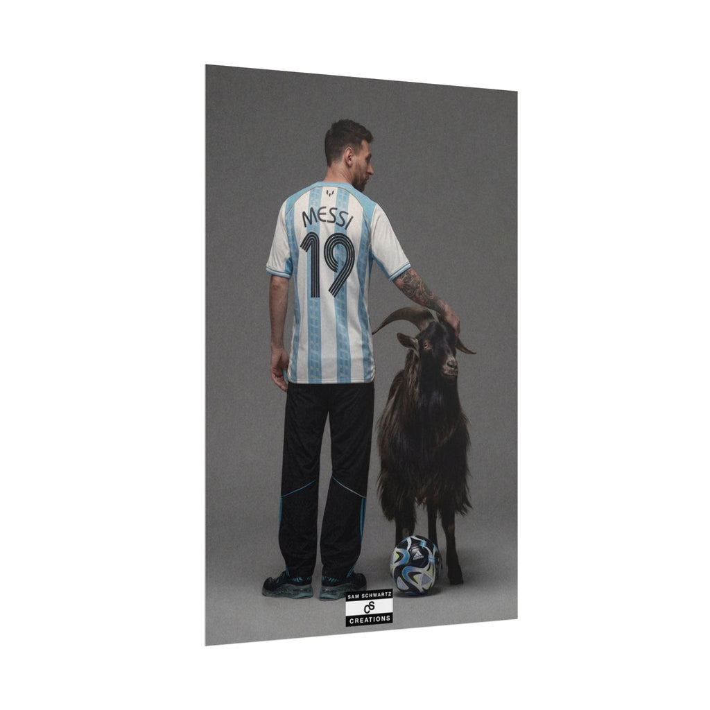 The GOAT Standard Poster | Lionel Messi Football Wall Art