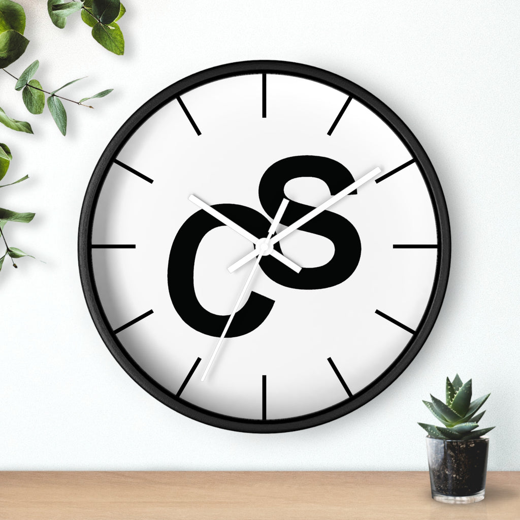Sam Schwartz Creations Wall Clock — Bold SSC Initials Modern Clock