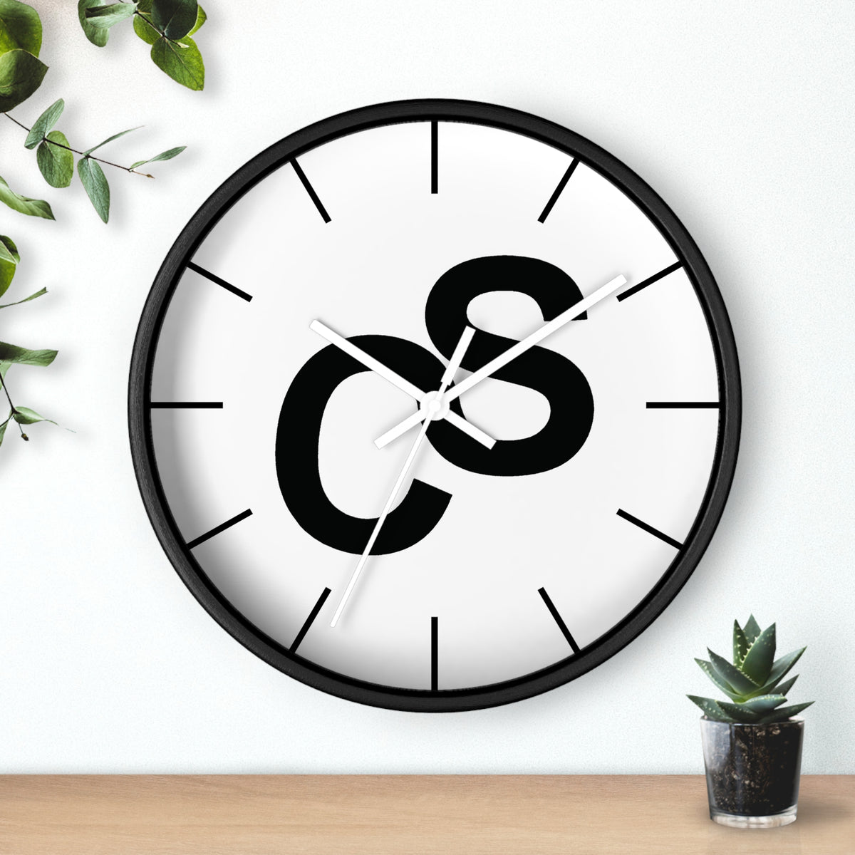 Sam Schwartz Creations Wall Clock — Bold SSC Initials Modern Clock