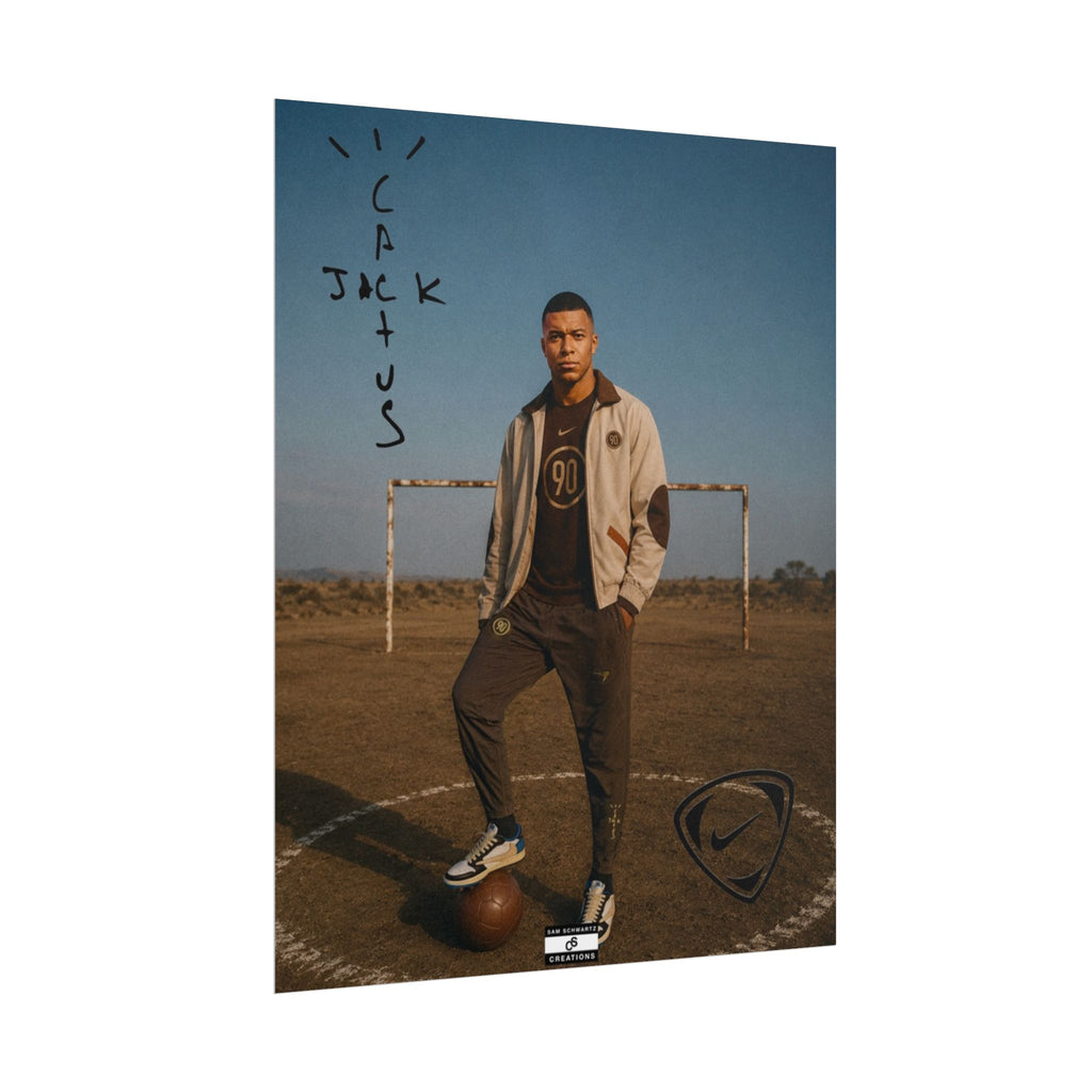 Cactus Jack 90 Poster | Kylian Mbappé Football Wall Art