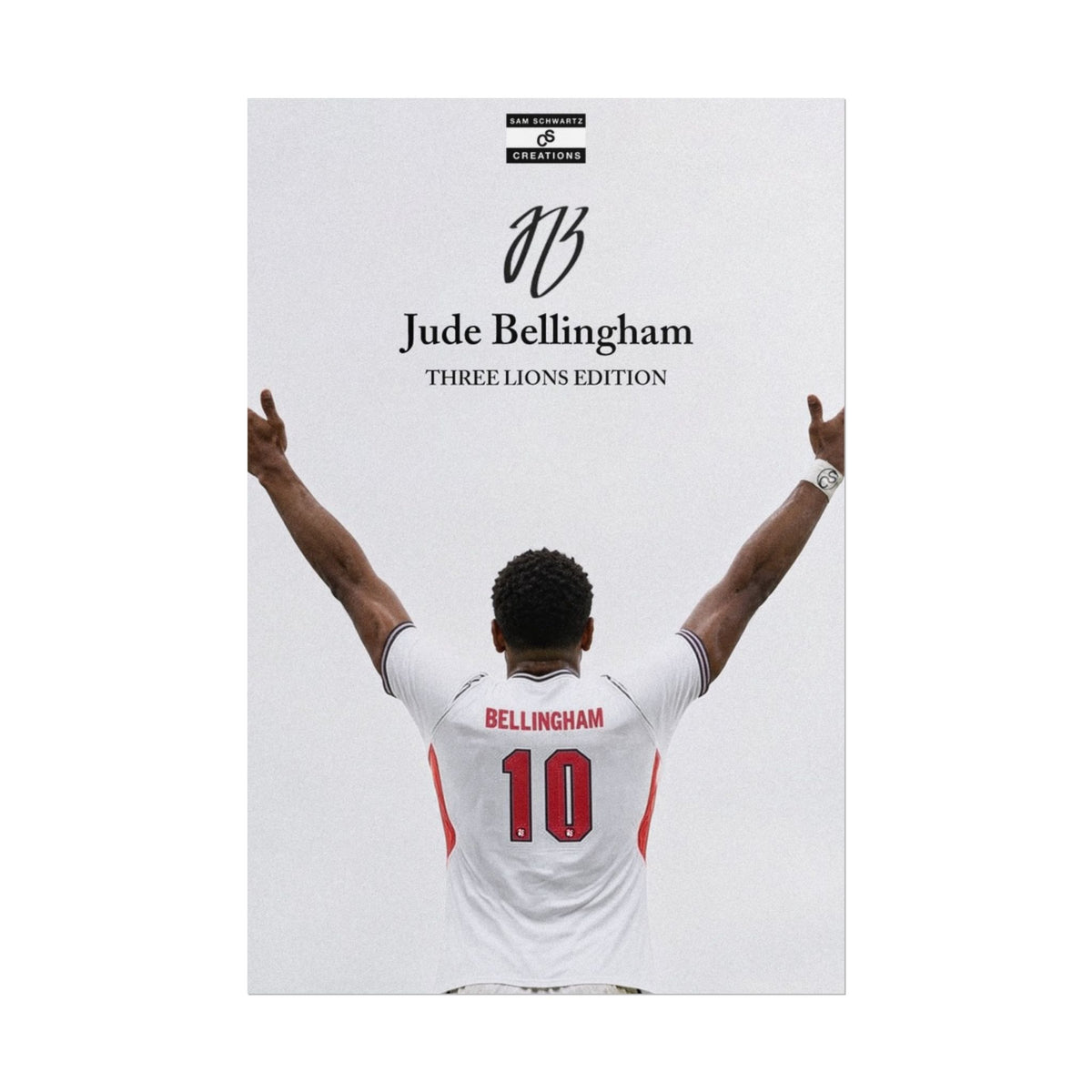 Three Lions Edition Poster | Jude Bellingham England Football Wall Art