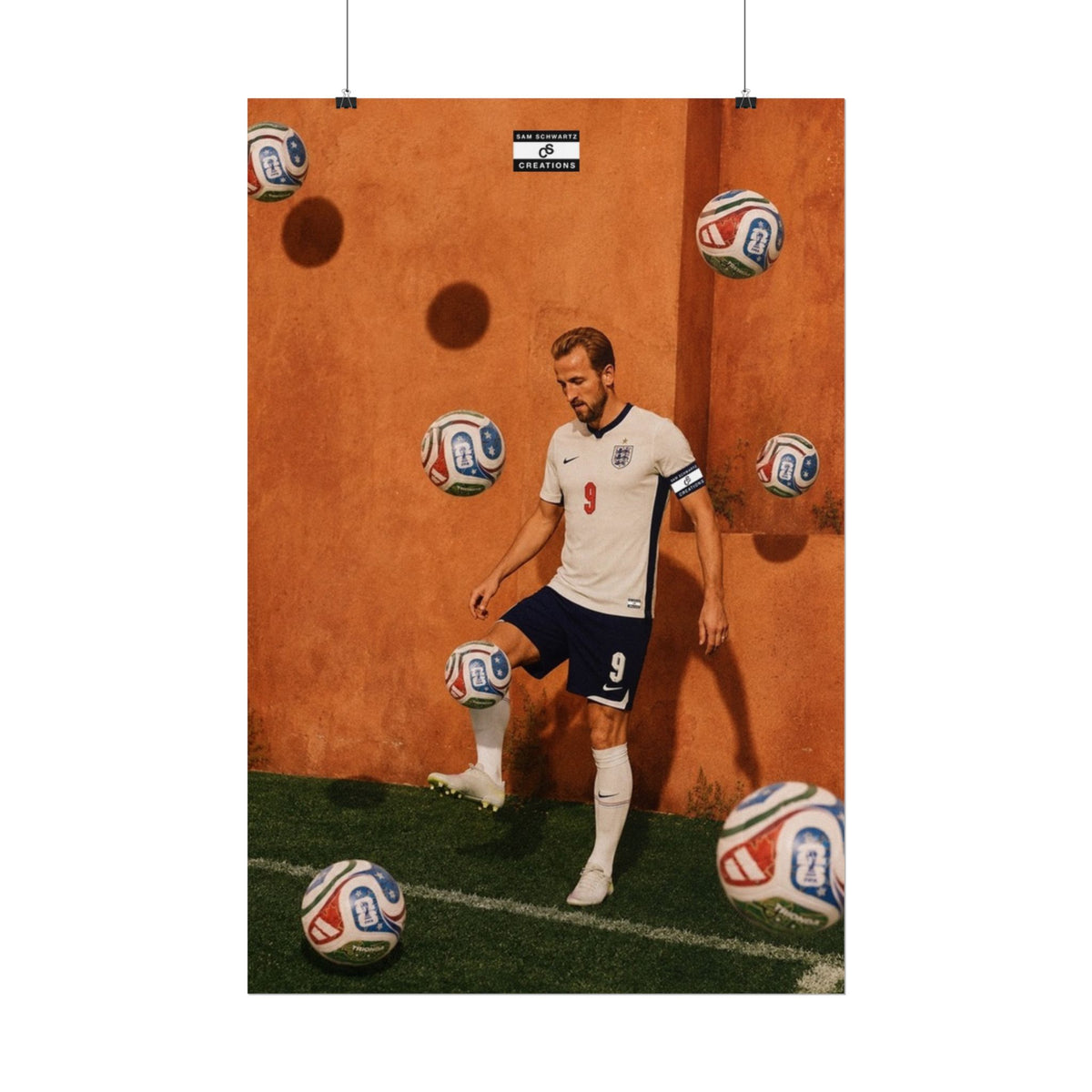 Captain’s Touch Poster | Harry Kane England Football Wall Art