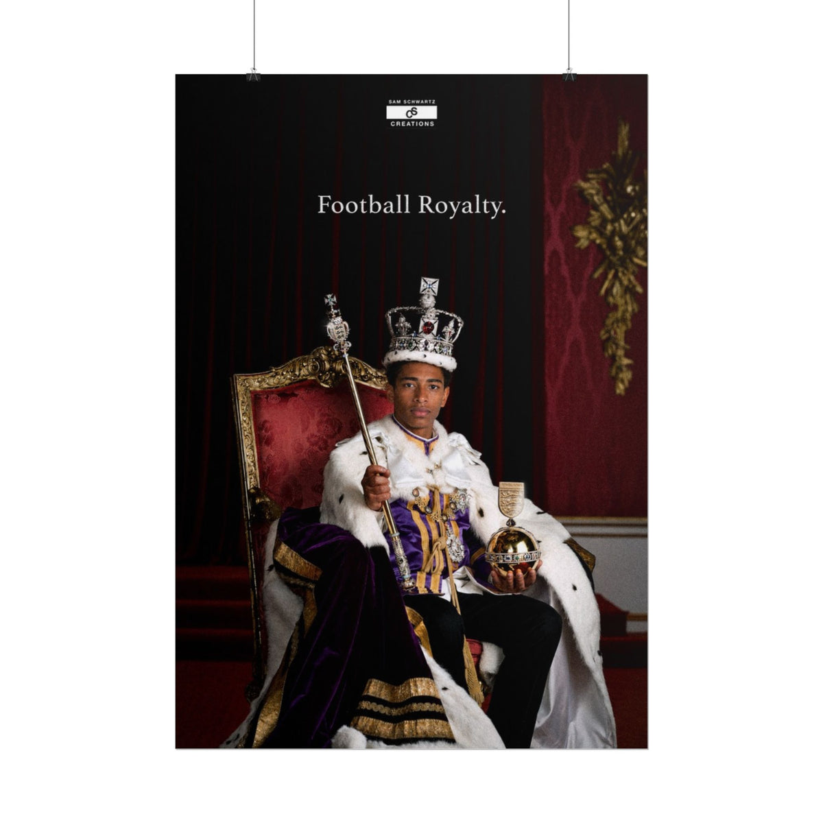 Football Royalty Rolled Poster