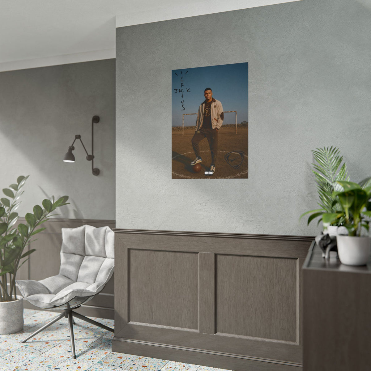 Cactus Jack 90 Poster | Kylian Mbappé Football Wall Art