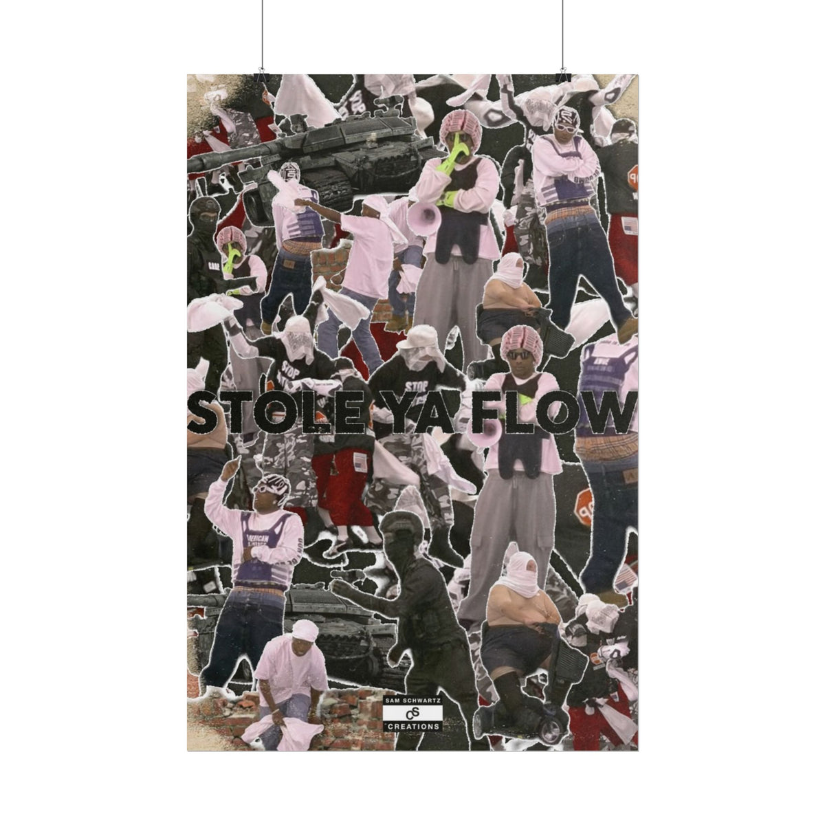 Stole Ya Flow Poster | Underground Hip-Hop Collage Wall Art