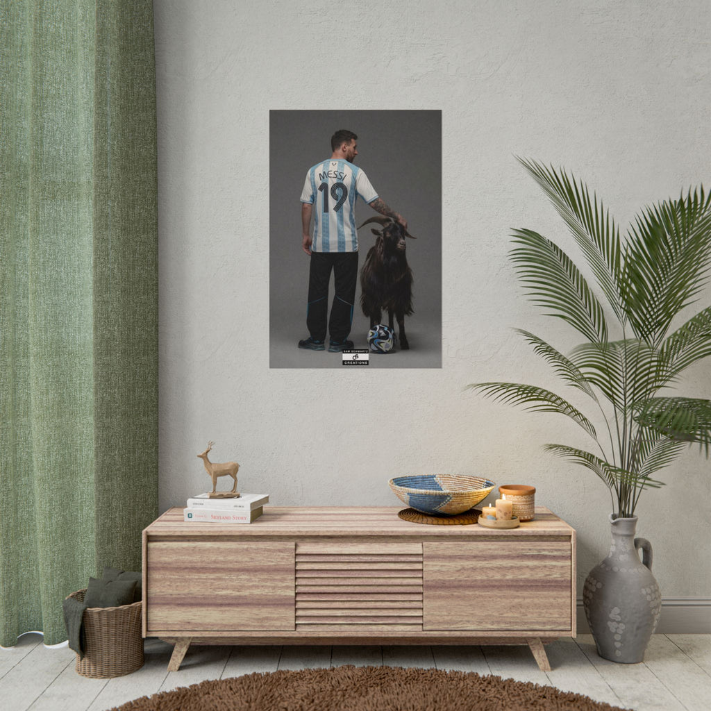 The GOAT Standard Poster | Lionel Messi Football Wall Art