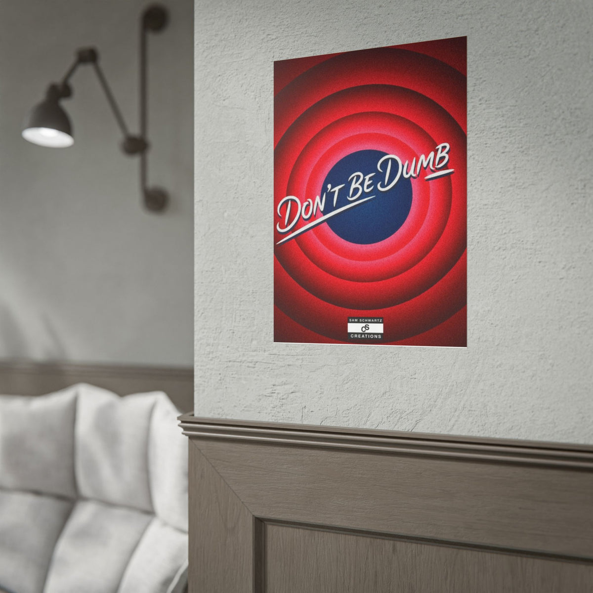 Don't Be Dumb Poster | Retro Target Typography Wall Art