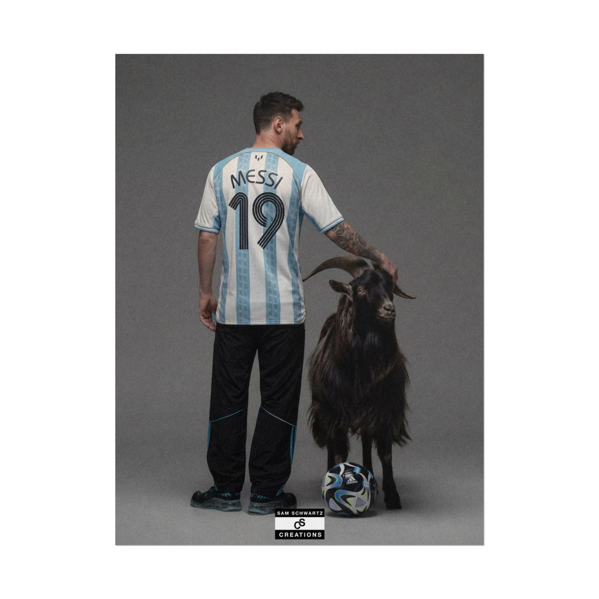 The GOAT Standard Poster | Lionel Messi Football Wall Art