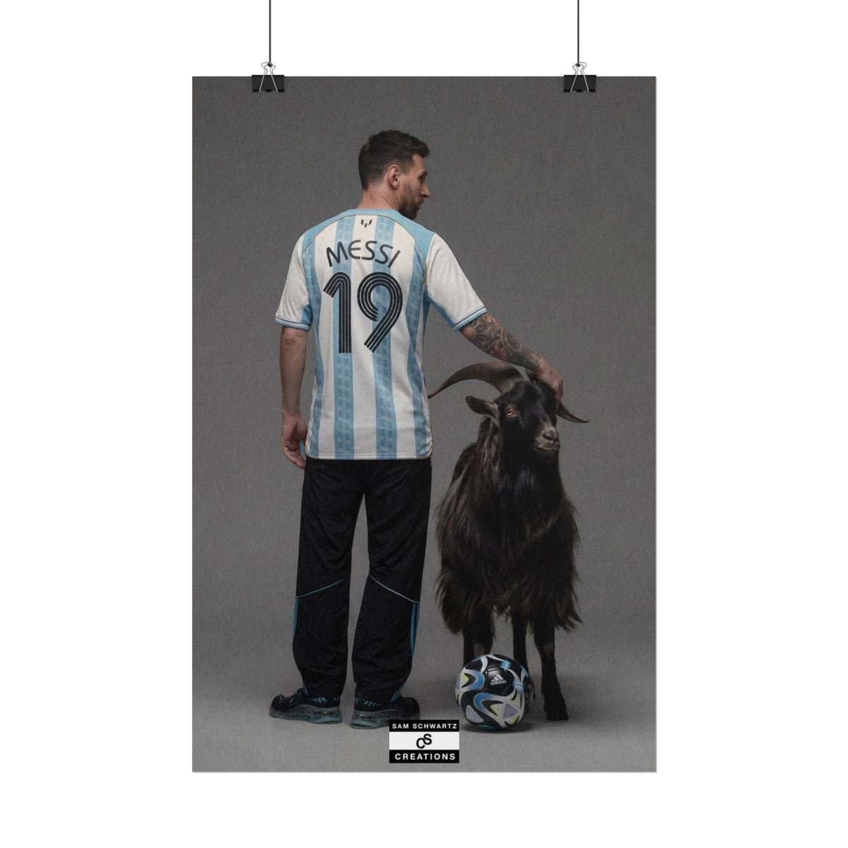 The GOAT Standard Poster | Lionel Messi Football Wall Art