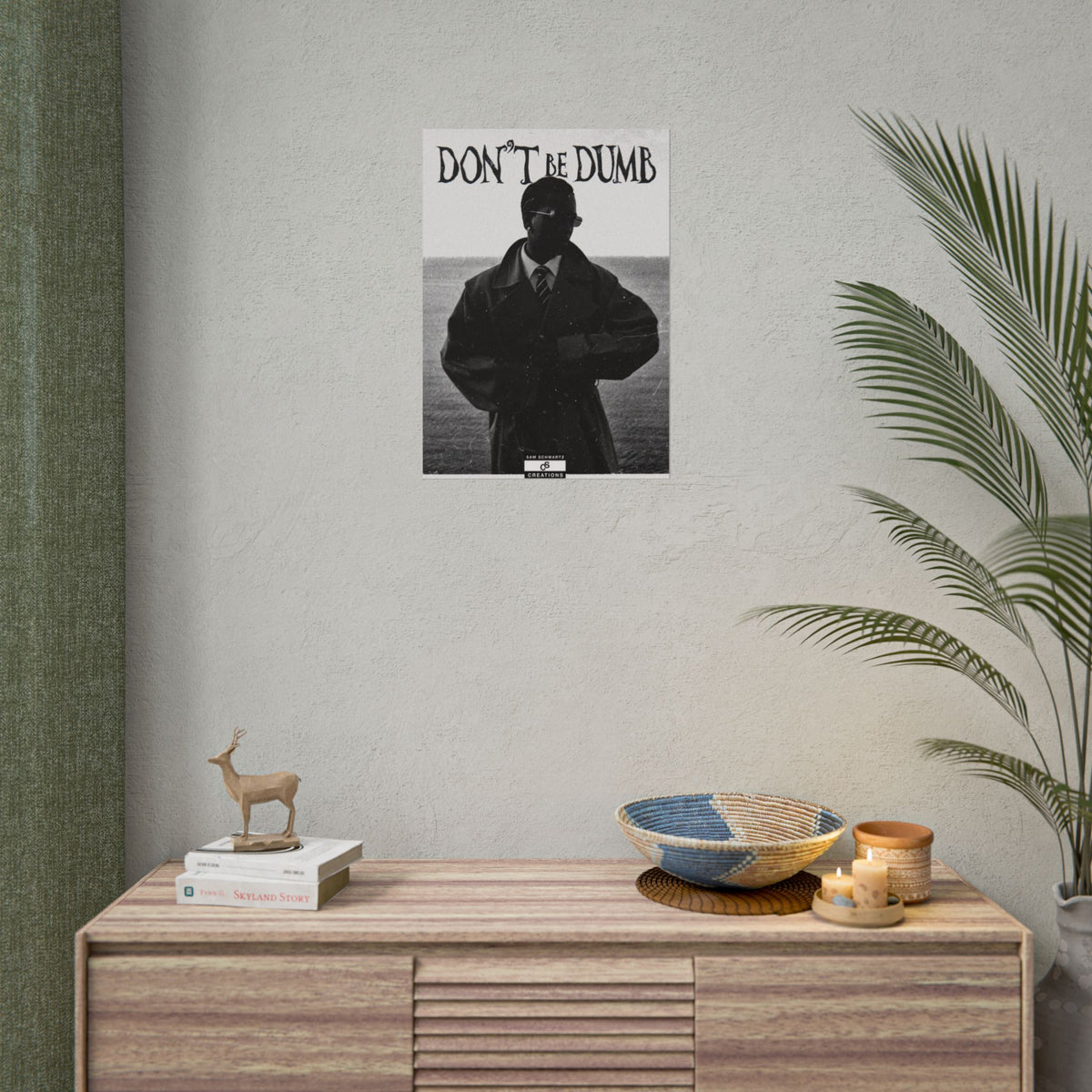 Don't Be Dumb Poster | Coastal Editorial Music Wall Art