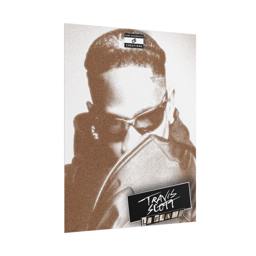 La Flame Poster | Travis Scott Hip-Hop Wall Art