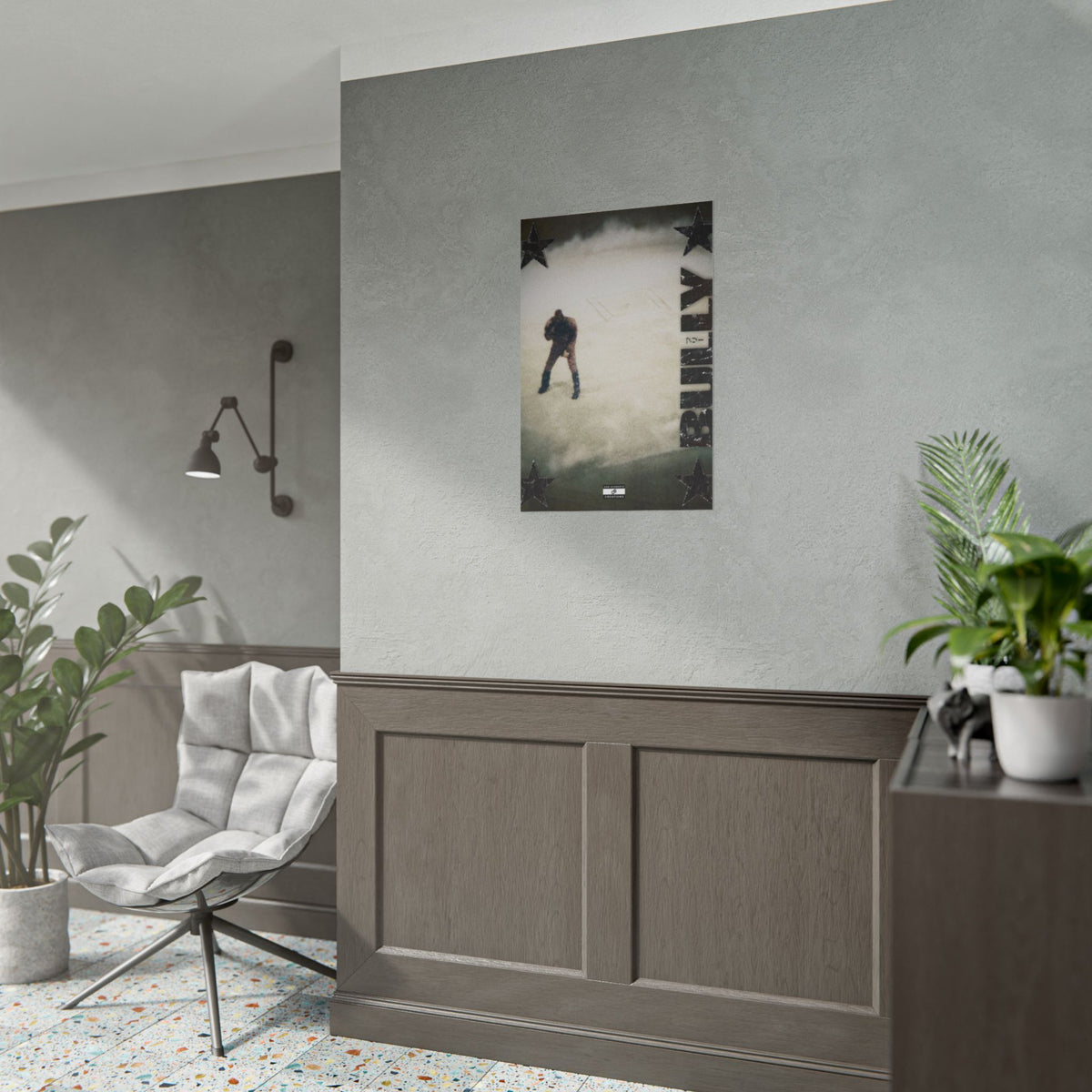 Bully in the Mist Poster | Experimental Kanye West Music Wall Art