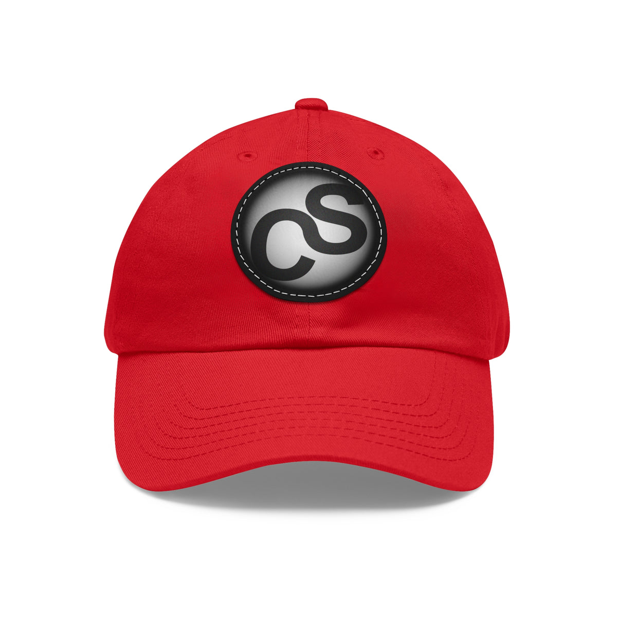 Round Leather Sam Schwartz Creations Patch Hat — Monogram Sam Schwartz Creations Casual Baseball Cap